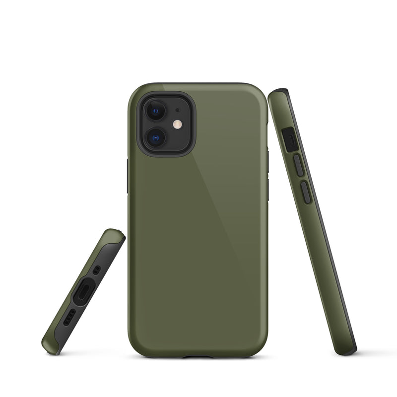 Load image into Gallery viewer, Saratoga Green iPhone Case Hardshell 3D Wrap Thermal Plain Color CREATIVETECH