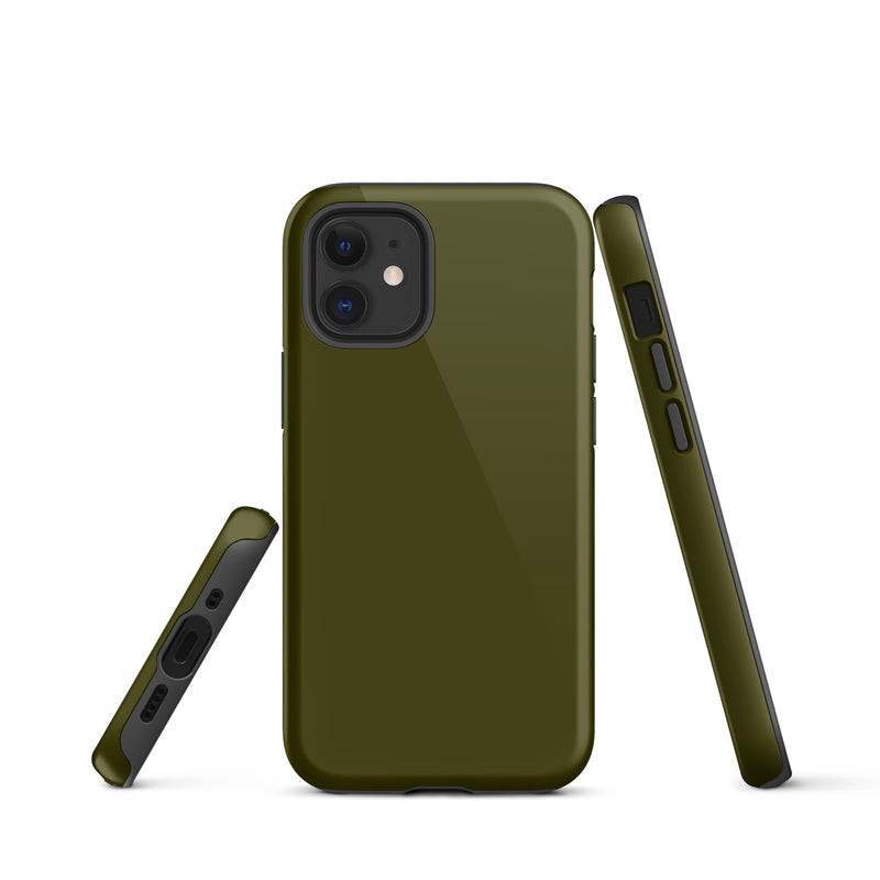 Load image into Gallery viewer, Karaka Green iPhone Case Hardshell 3D Wrap Thermal Plain Color CREATIVETECH