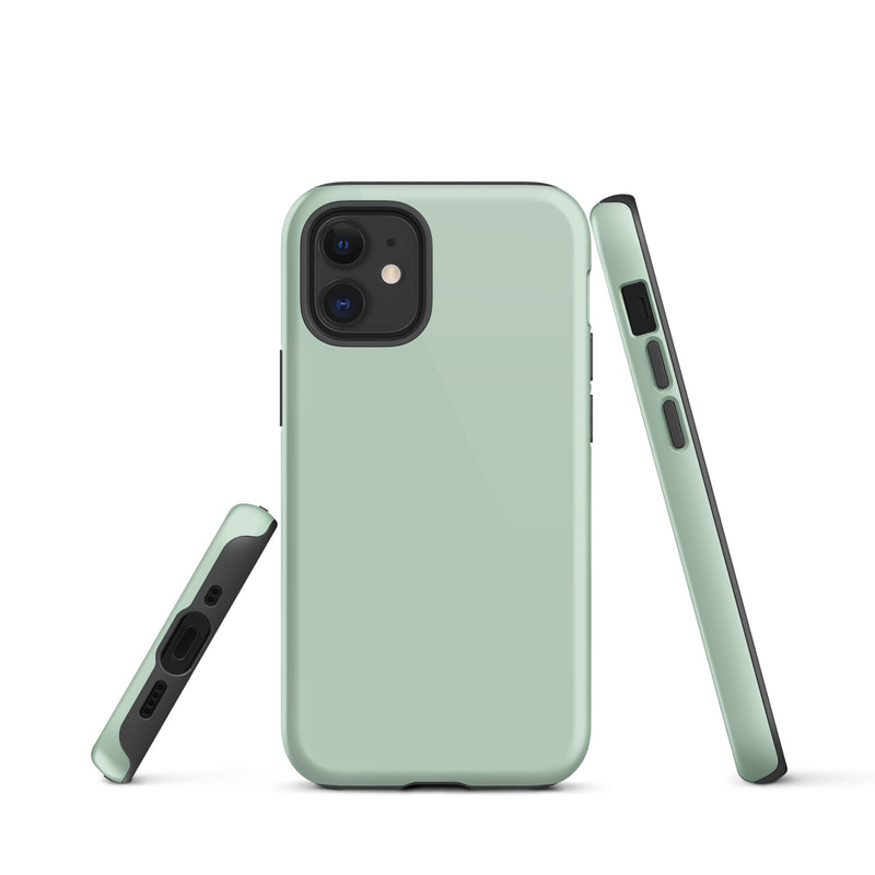 Load image into Gallery viewer, Shallow Edgewater Green iPhone Case Hardshell 3D Wrap Thermal Plain Color CREATIVETECH