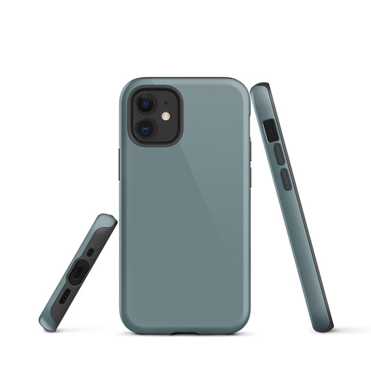 Gothic Blue iPhone Case Hardshell 3D Wrap Thermal Plain Color CREATIVETECH