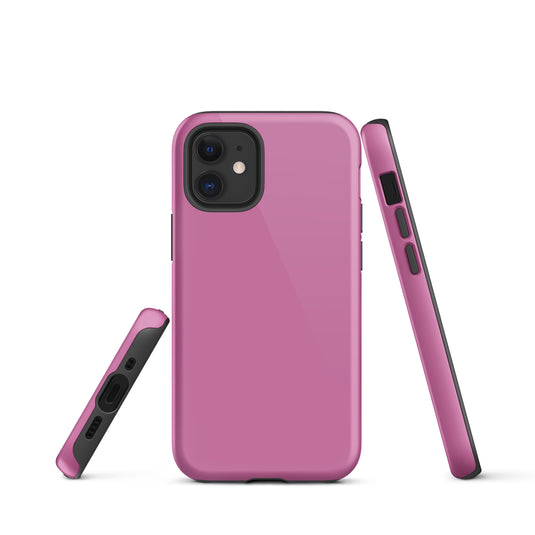 Hopbush Pink iPhone Case Hardshell 3D Wrap Thermal Plain Color CREATIVETECH