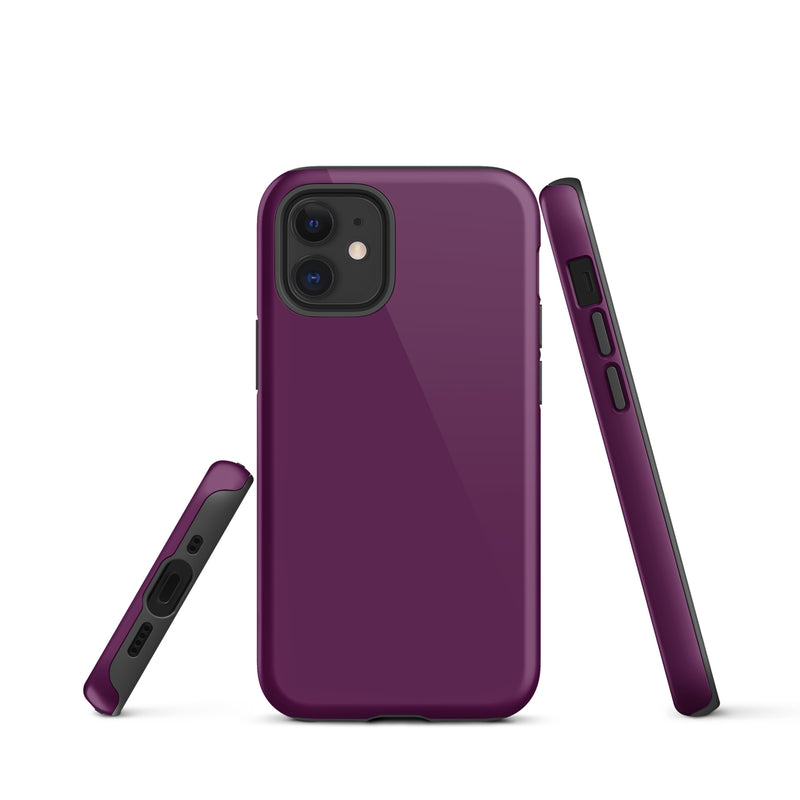 Load image into Gallery viewer, Tyrian Purple iPhone Case Hardshell 3D Wrap Thermal Plain Color CREATIVETECH
