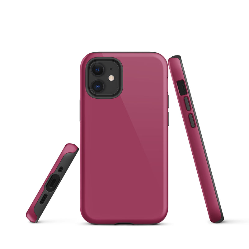 Load image into Gallery viewer, Lipstick Red iPhone Case Hardshell 3D Wrap Thermal Plain Color CREATIVETECH