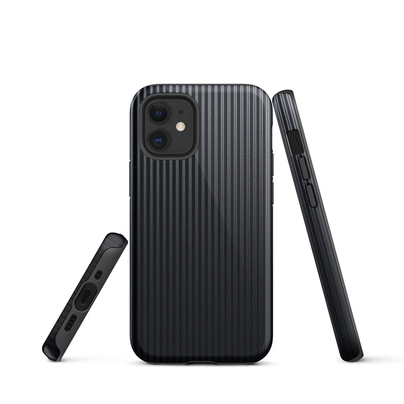 Load image into Gallery viewer, Carbon Fiber Striped iPhone Case Hardshell 3D Wrap Thermal Plain Color CREATIVETECH