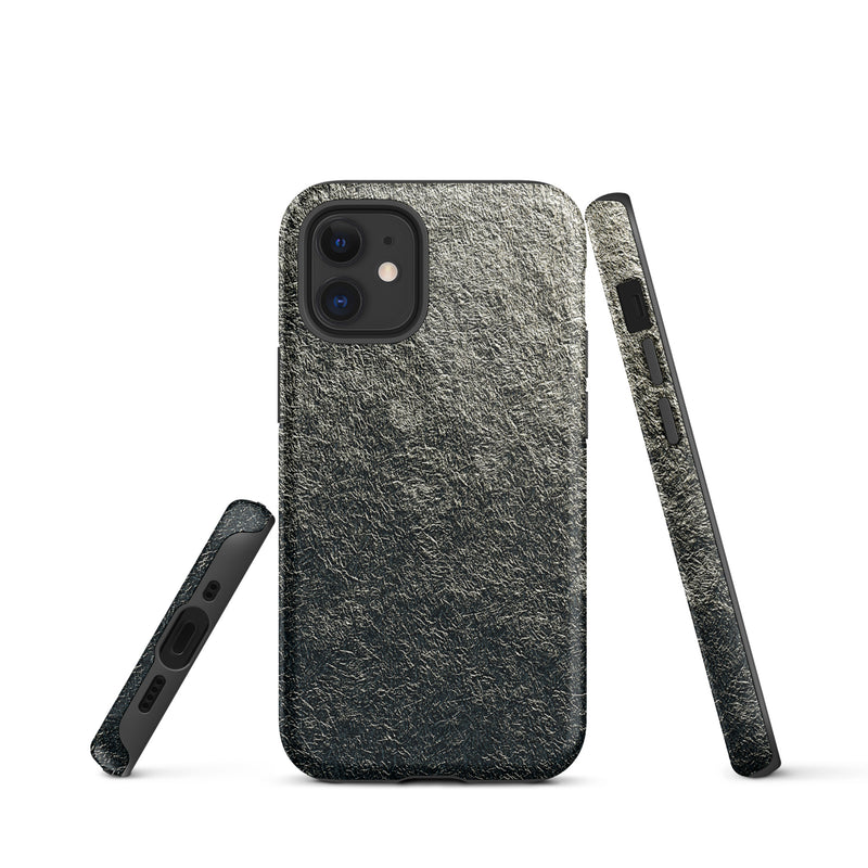 Load image into Gallery viewer, Old Golden Foil Metal iPhone Case Hardshell 3D Wrap Thermal Plain Color CREATIVETECH