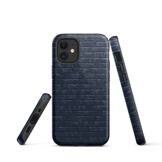 Dark Brick Stone iPhone Case Hardshell 3D Wrap Thermal CREATIVETECH