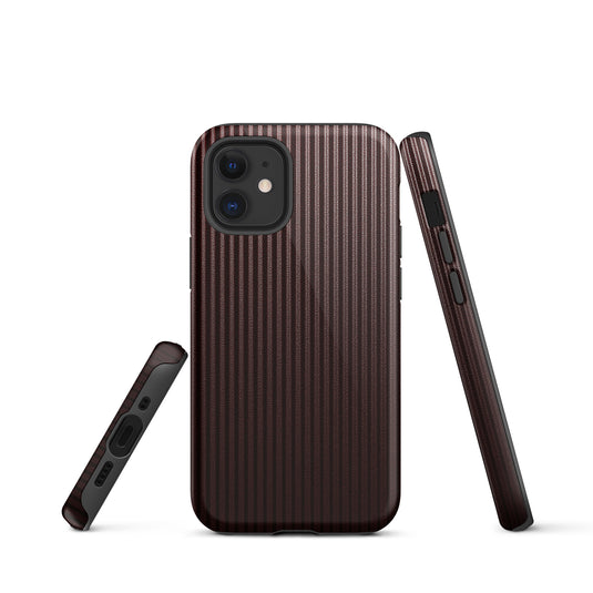 Dark Red Striped iPhone Case Hardshell 3D Wrap Thermal CREATIVETECH
