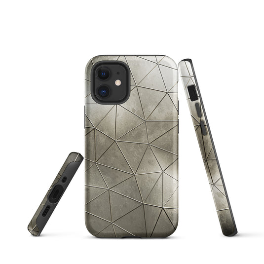 Polygon Aged Gold iPhone Case Hardshell 3D Wrap Thermal CREATIVETECH