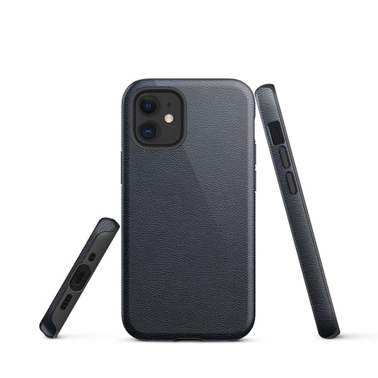 Black Leather iPhone Case Hardshell 3D Wrap Thermal CREATIVETECH
