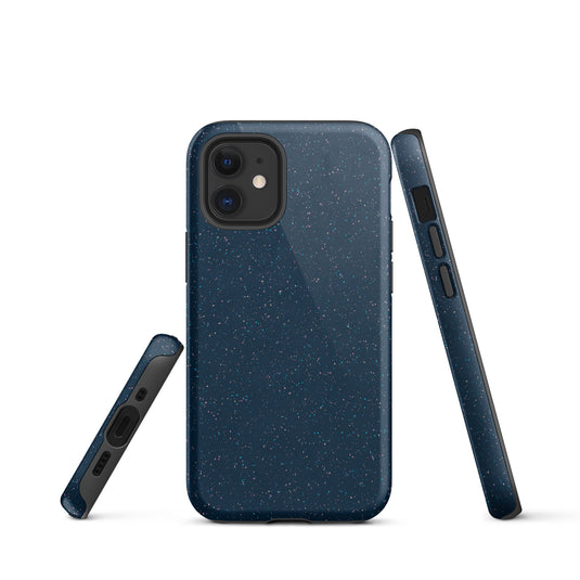 Speckled Deep Blue iPhone Case Hardshell 3D Wrap Thermal CREATIVETECH