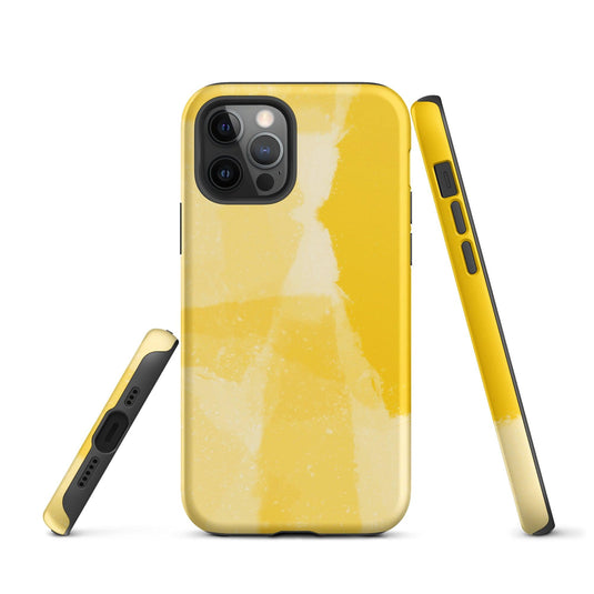 Creative Paint Yellow Colorful Hardshell iPhone Case Double Layer Impact Resistant Tough 3D Wrap CREATIVETECH