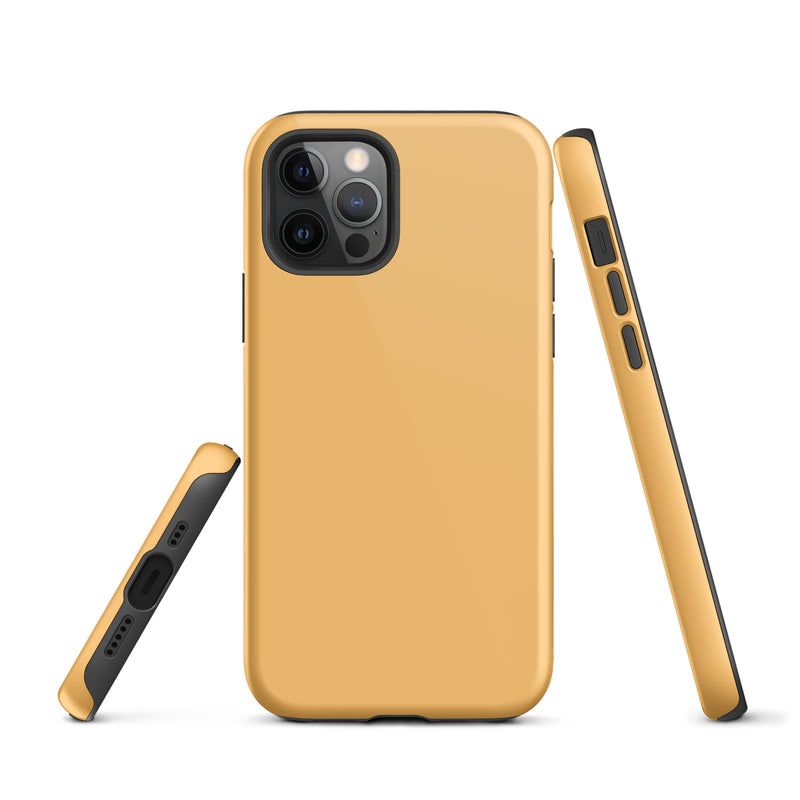 Load image into Gallery viewer, Chardonnay Yellow Orange iPhone Case Hardshell 3D Wrap Thermal Plain Color CREATIVETECH