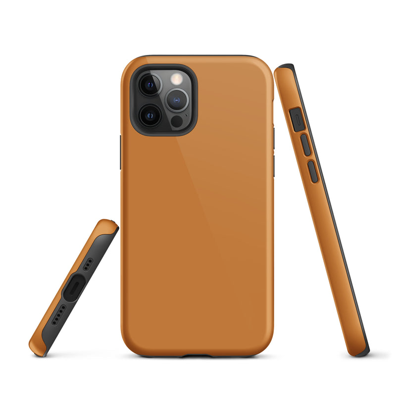 Load image into Gallery viewer, Bronze Orange iPhone Case Hardshell 3D Wrap Thermal Plain Color CREATIVETECH
