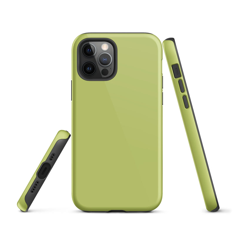 Load image into Gallery viewer, Wild Willow Green iPhone Case Hardshell 3D Wrap Thermal Plain Color CREATIVETECH