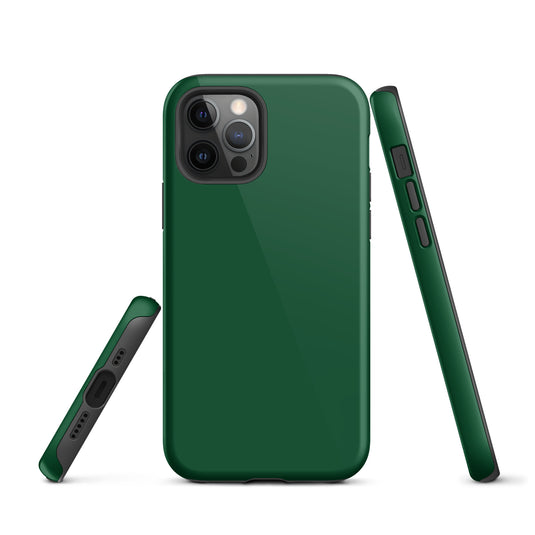Forest Green iPhone Case Hardshell 3D Wrap Thermal Plain Color CREATIVETECH