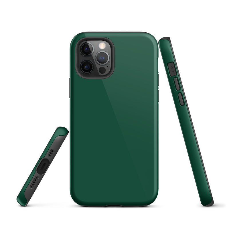 Load image into Gallery viewer, British Racing Green iPhone Case Hardshell 3D Wrap Thermal Plain Color CREATIVETECH