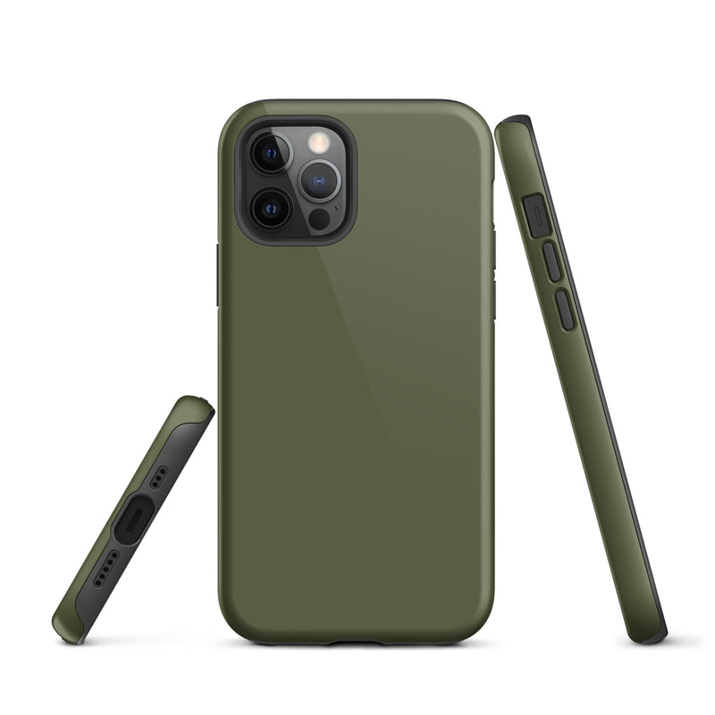 Load image into Gallery viewer, Saratoga Green iPhone Case Hardshell 3D Wrap Thermal Plain Color CREATIVETECH