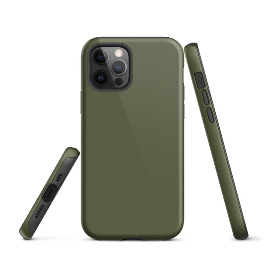 Saratoga Green iPhone Case Hardshell 3D Wrap Thermal Plain Color CREATIVETECH