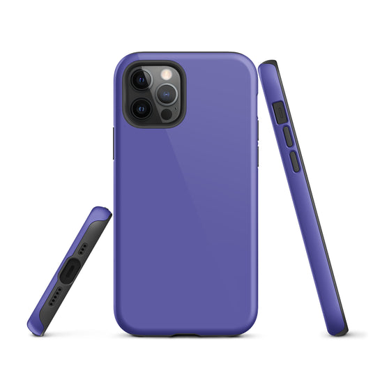Medium Slate Purple Blue iPhone Case Hardshell 3D Wrap Thermal Plain Color CREATIVETECH