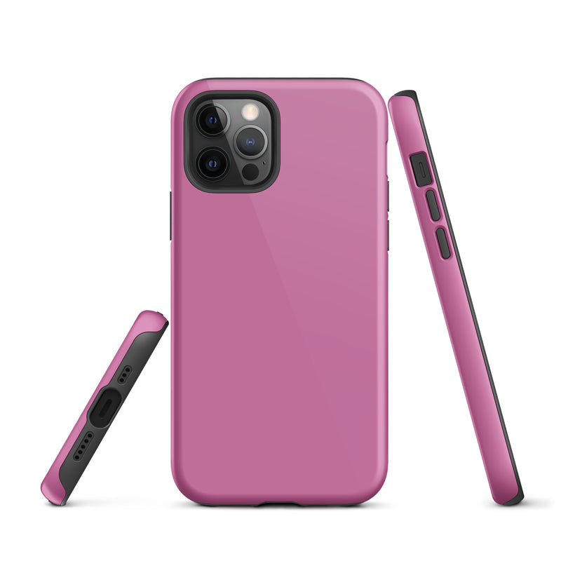 Load image into Gallery viewer, Hopbush Pink iPhone Case Hardshell 3D Wrap Thermal Plain Color CREATIVETECH
