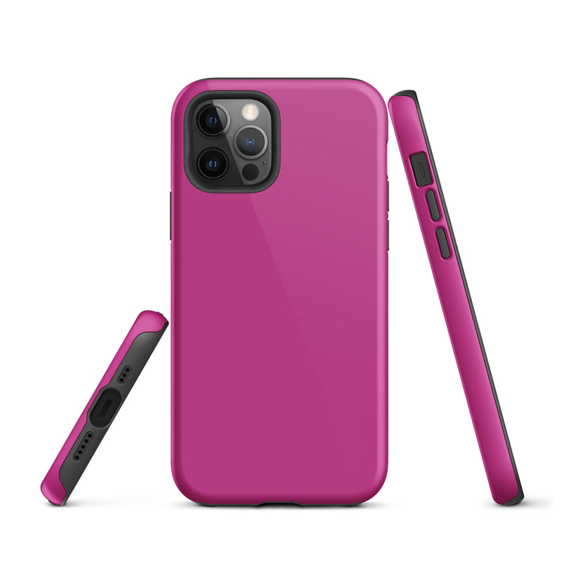 Load image into Gallery viewer, Medium Red Violet iPhone Case Hardshell 3D Wrap Thermal Plain Color CREATIVETECH