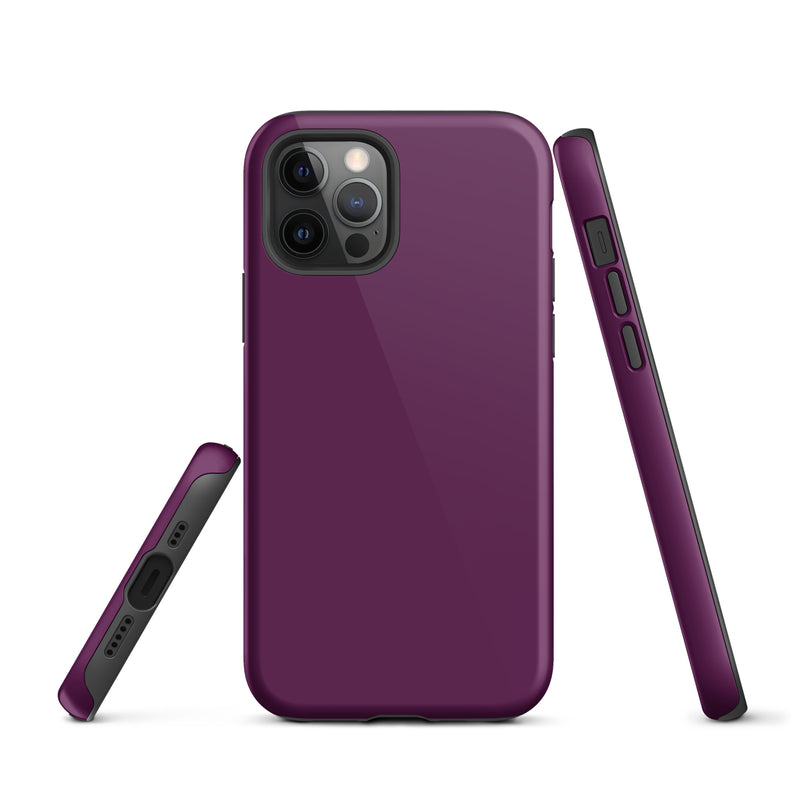 Load image into Gallery viewer, Tyrian Purple iPhone Case Hardshell 3D Wrap Thermal Plain Color CREATIVETECH