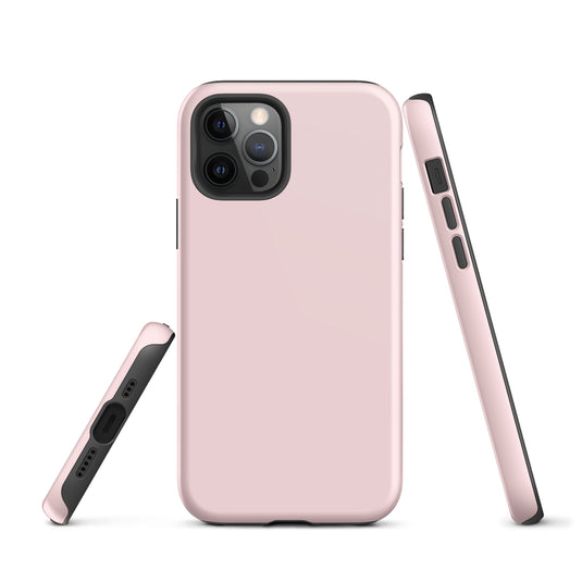 Pale Pink iPhone Case Hardshell 3D Wrap Thermal Plain Color CREATIVETECH