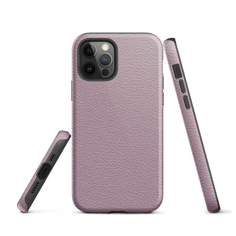 Load image into Gallery viewer, Ash Pink Leather iPhone Case Hardshell 3D Wrap Thermal CREATIVETECH