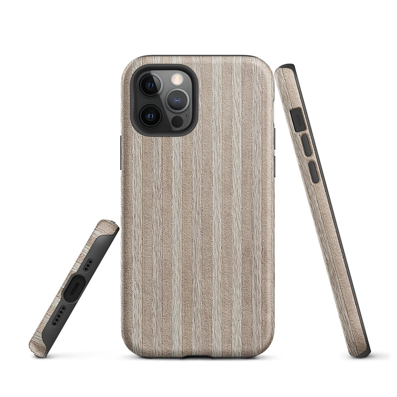 Load image into Gallery viewer, Light Striped Wood iPhone Case Hardshell 3D Wrap Thermal CREATIVETECH
