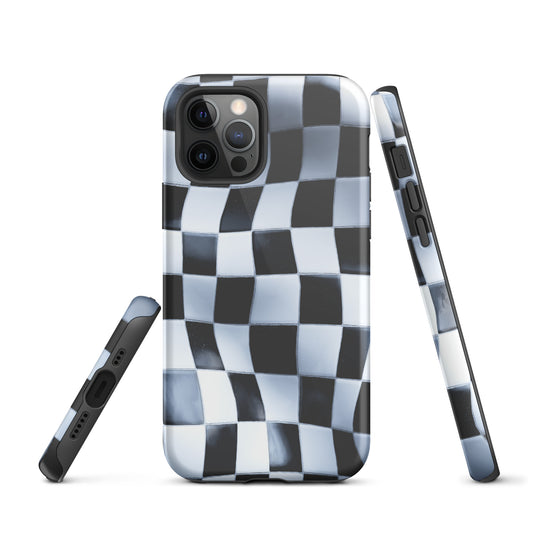 Wavy Chess Wall iPhone Case Hardshell 3D Wrap Thermal CREATIVETECH