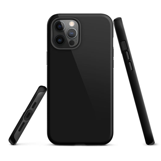 Plain Color Black Double Layer iPhone Case 3D Wrap CREATIVETECH