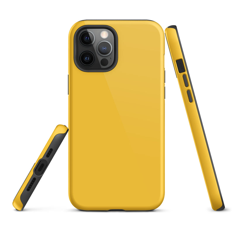 Load image into Gallery viewer, Yellow iPhone Case Hardshell 3D Wrap Thermal Plain Color CREATIVETECH