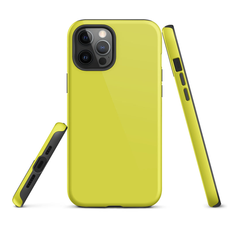 Load image into Gallery viewer, Starship Yellow iPhone Case Hardshell 3D Wrap Thermal Plain Color CREATIVETECH