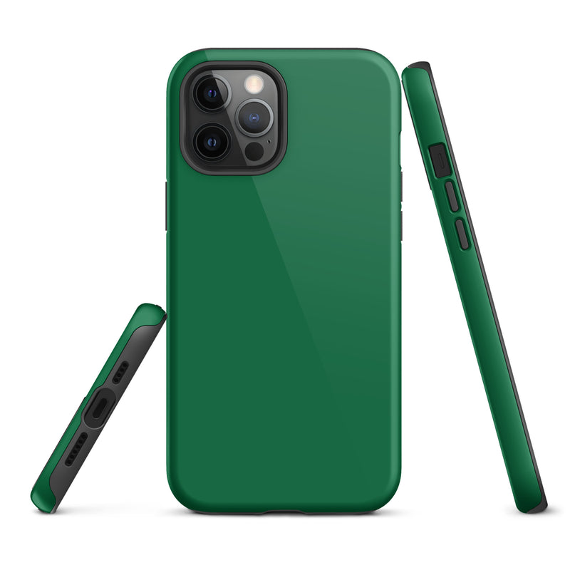 Load image into Gallery viewer, Emerald Green iPhone Case Hardshell 3D Wrap Thermal Plain Color CREATIVETECH
