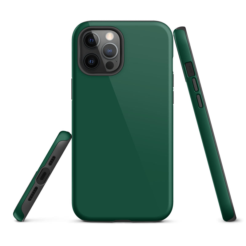 Load image into Gallery viewer, British Racing Green iPhone Case Hardshell 3D Wrap Thermal Plain Color CREATIVETECH