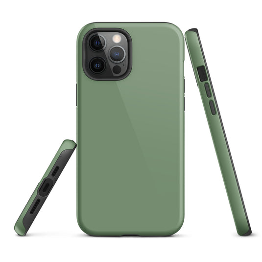 Amulet Green iPhone Case Hardshell 3D Wrap Thermal Plain Color CREATIVETECH