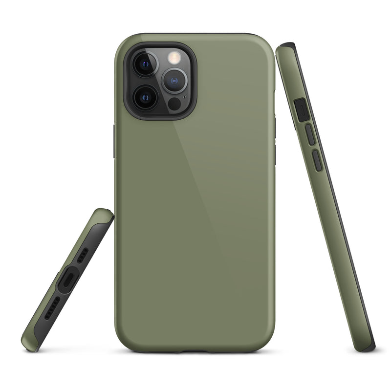 Load image into Gallery viewer, Finch Green iPhone Case Hardshell 3D Wrap Thermal Plain Color CREATIVETECH