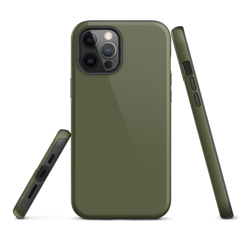 Load image into Gallery viewer, Saratoga Green iPhone Case Hardshell 3D Wrap Thermal Plain Color CREATIVETECH