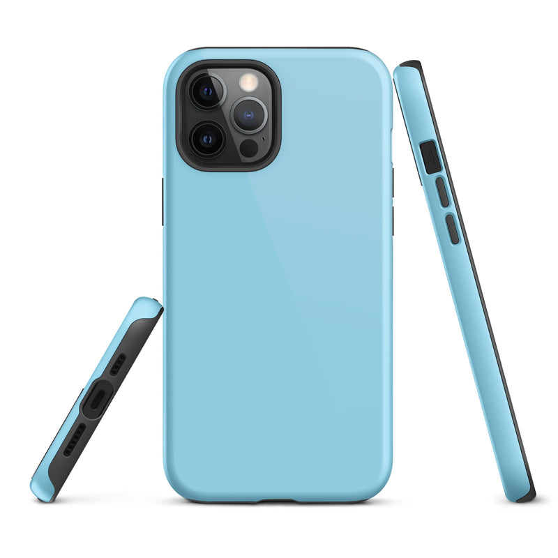 Load image into Gallery viewer, Columbia Blue iPhone Case Hardshell 3D Wrap Thermal Plain Color CREATIVETECH