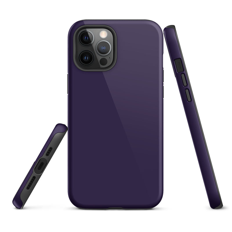 Load image into Gallery viewer, Tolopea Purple iPhone Case Hardshell 3D Wrap Thermal Plain Color CREATIVETECH