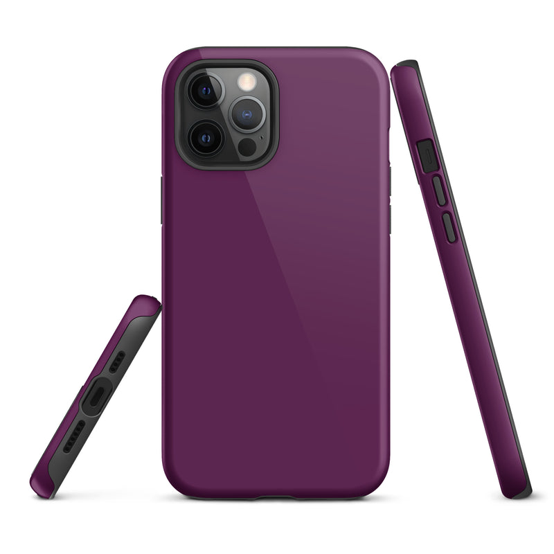 Load image into Gallery viewer, Tyrian Purple iPhone Case Hardshell 3D Wrap Thermal Plain Color CREATIVETECH
