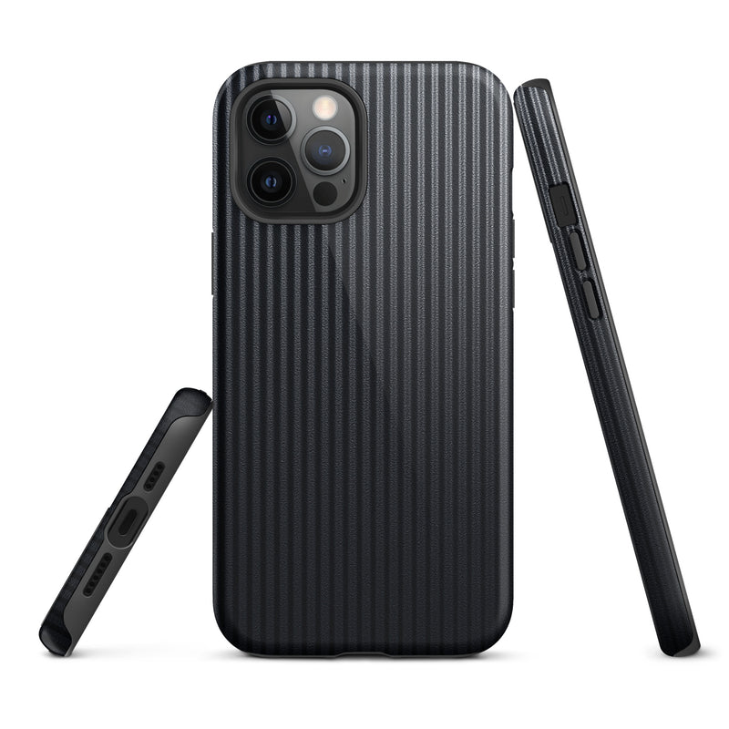 Load image into Gallery viewer, Carbon Fiber Striped iPhone Case Hardshell 3D Wrap Thermal Plain Color CREATIVETECH