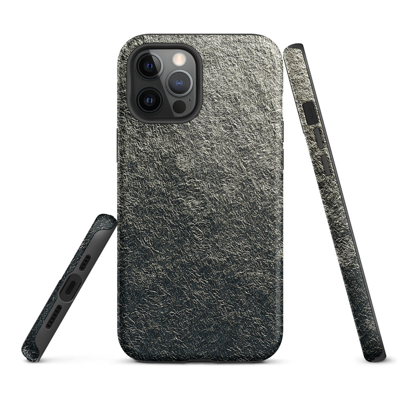 Load image into Gallery viewer, Old Golden Foil Metal iPhone Case Hardshell 3D Wrap Thermal Plain Color CREATIVETECH