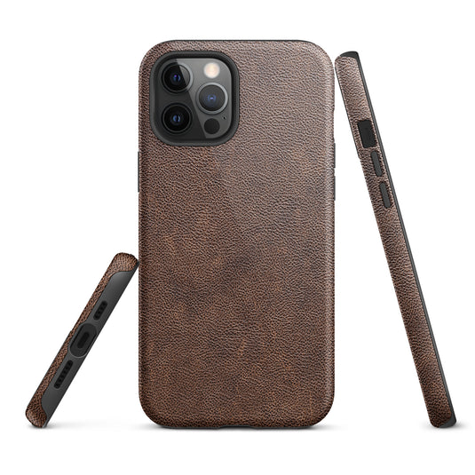 Brown Leather iPhone Case Hardshell 3D Wrap Thermal CREATIVETECH