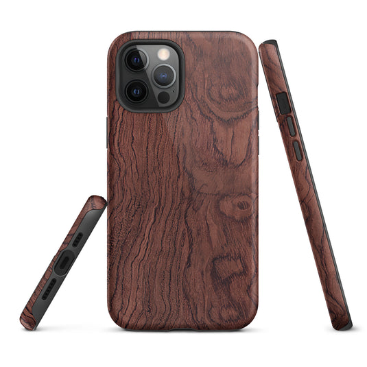 Bubinga Brown Wood iPhone Case Hardshell 3D Wrap Thermal CREATIVETECH