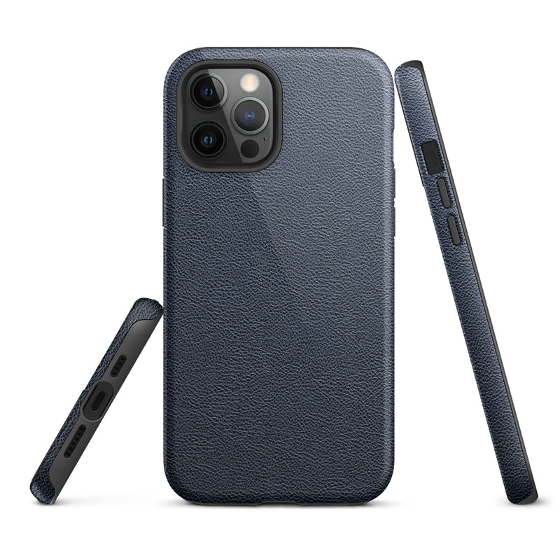 Load image into Gallery viewer, Deep Blue Leather iPhone Case Hardshell 3D Wrap Thermal CREATIVETECH