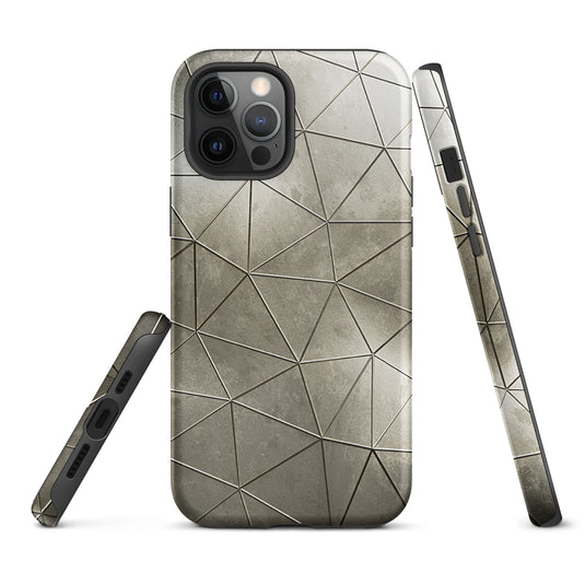 Polygon Aged Gold iPhone Case Hardshell 3D Wrap Thermal CREATIVETECH