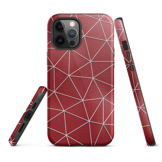 White Polygon Red Leather CREATIVETECH