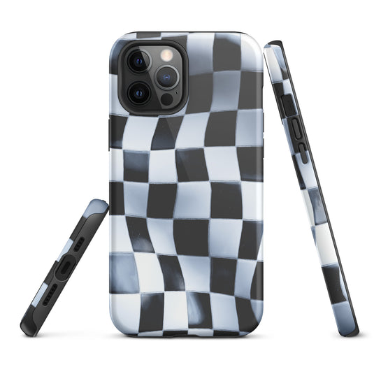 Wavy Chess Wall iPhone Case Hardshell 3D Wrap Thermal CREATIVETECH