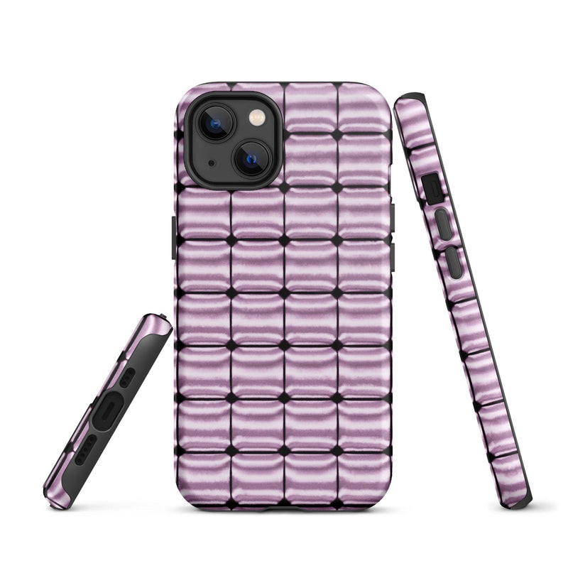 Load image into Gallery viewer, Rose Gold Metal Cubic Colorful iPhone Case Double Layer Impact Resistant Tough 3D Wrap Matte or Glossy Finish CREATIVETECH
